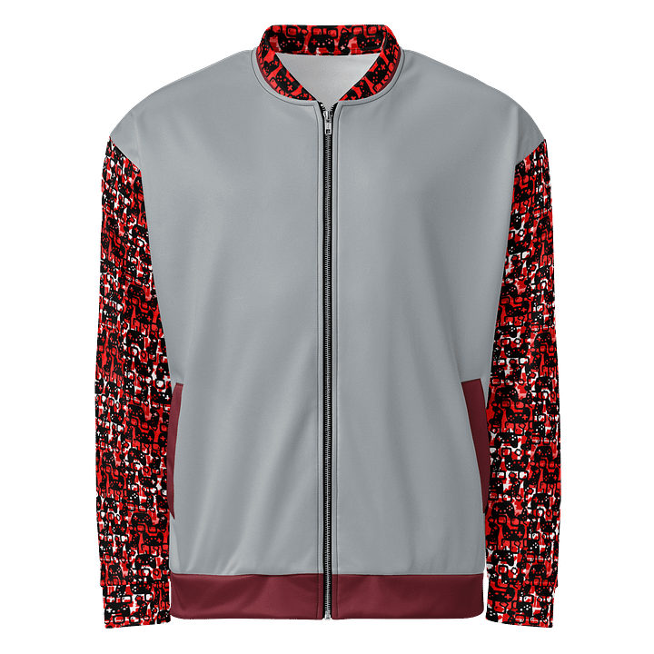 Experience Stories Unisex Bomber Jacket (Red, Gray, and Black) product image (1)
