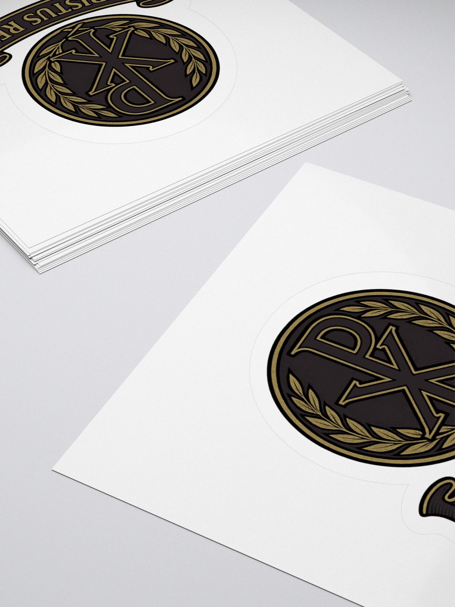 Chi-Rho sticker black product image (4)