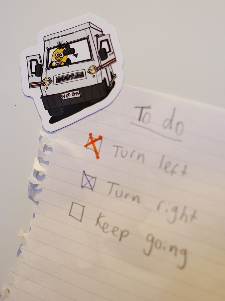 Wheelie Yellow magnet! product image (2)