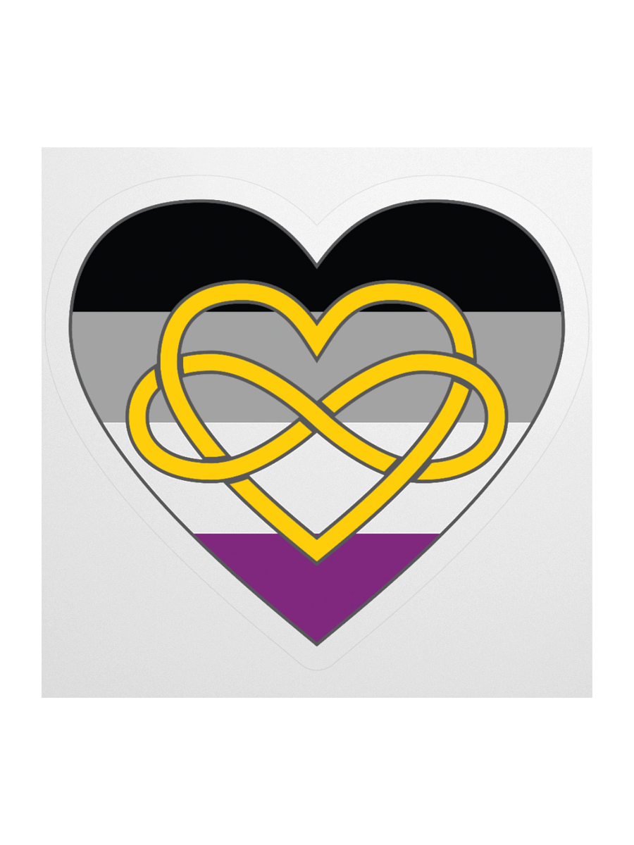 Asexual Pride Flag Polyamory Infinity Heart Sticker product image (3)