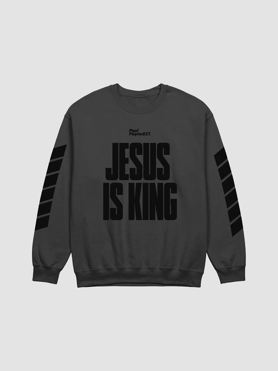 Jesus Is King Matte Black Crewneck Sweatshirt product image (1)