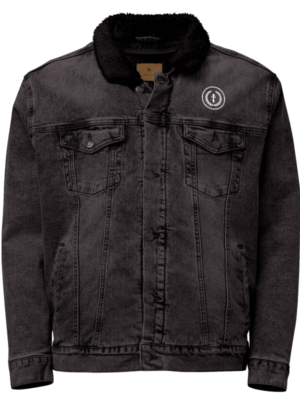 Divine Cross Sherpa Denim Jacket product image (3)