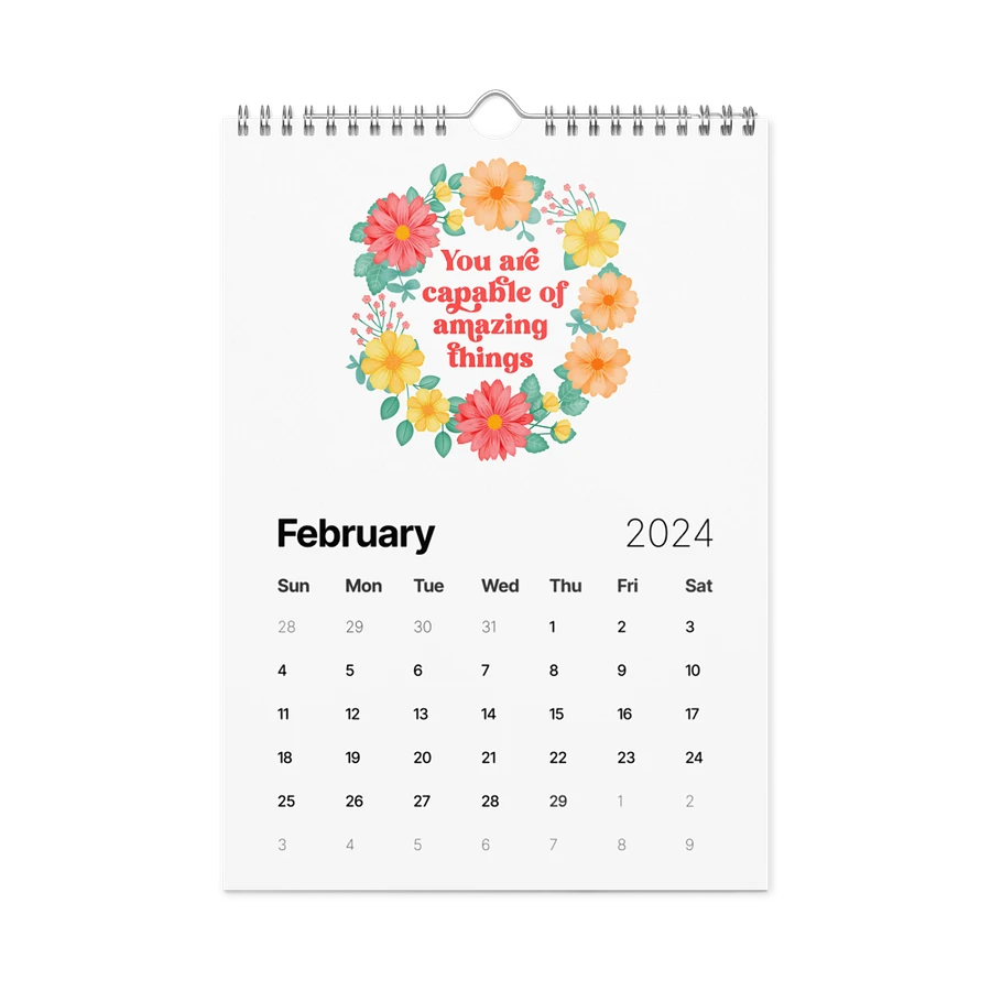 Vibrant Floral Motivational Quotes Calendar product image (6)