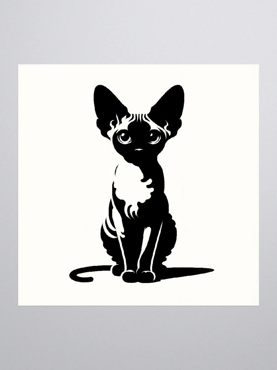 Kiss Cut Stickers: Devon Rex Monochrome product image (1)