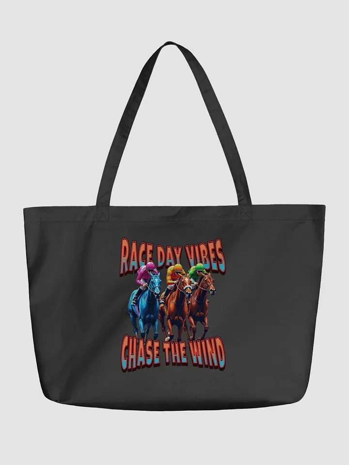 Race Day Vibes Chase The Wind Horse Racing Tote Bag product image (2)