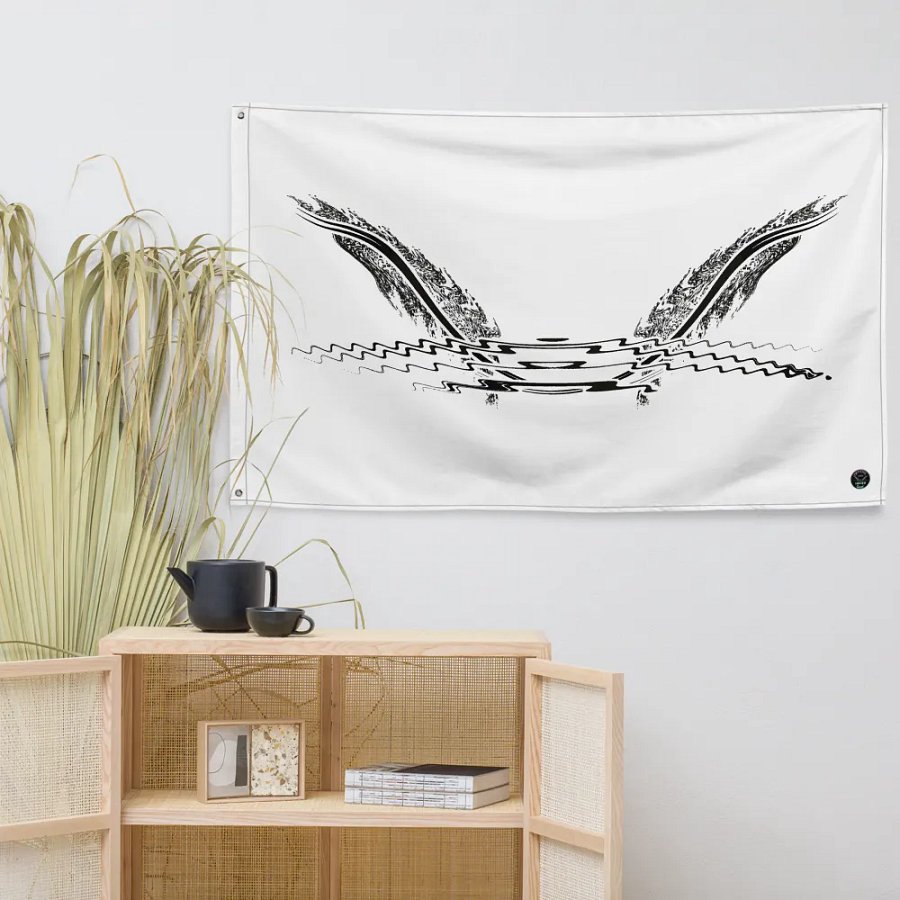 HApex Gear Black Logo - White - Flag product image (7)