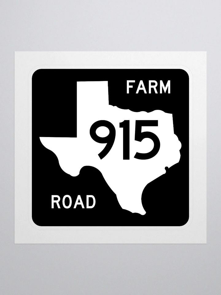 Texas Farm Road Sign FM 915 Sticker product image (1)