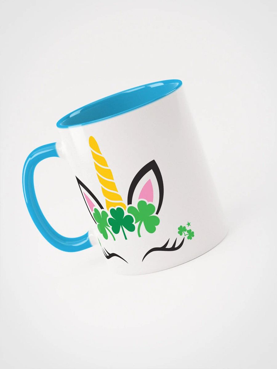 Irish Unicorn ☘️ Peek-a-Boo Coloured Stem Ceramic Mug product image (7)