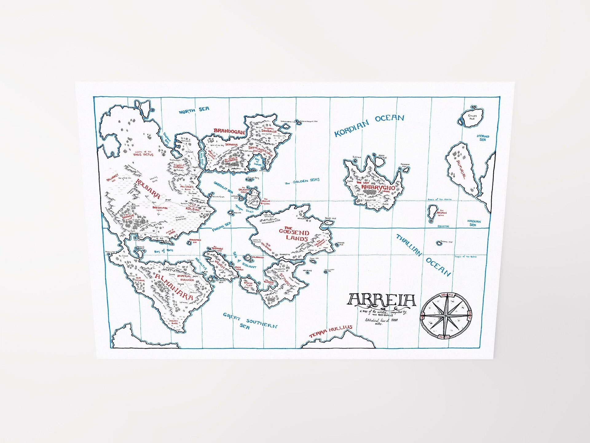 "The World of Arreia" | Printed Map product image (3)