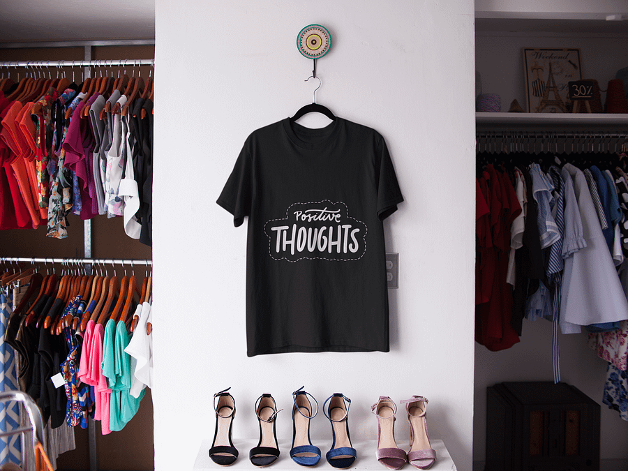 Positive Thoughts Black Unisex T-Shirt product image (2)