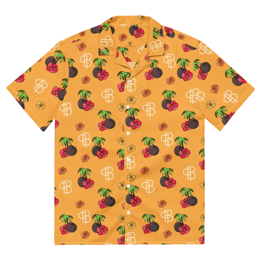 Orange Tropical Island Hawaiian Shirt product image (2)