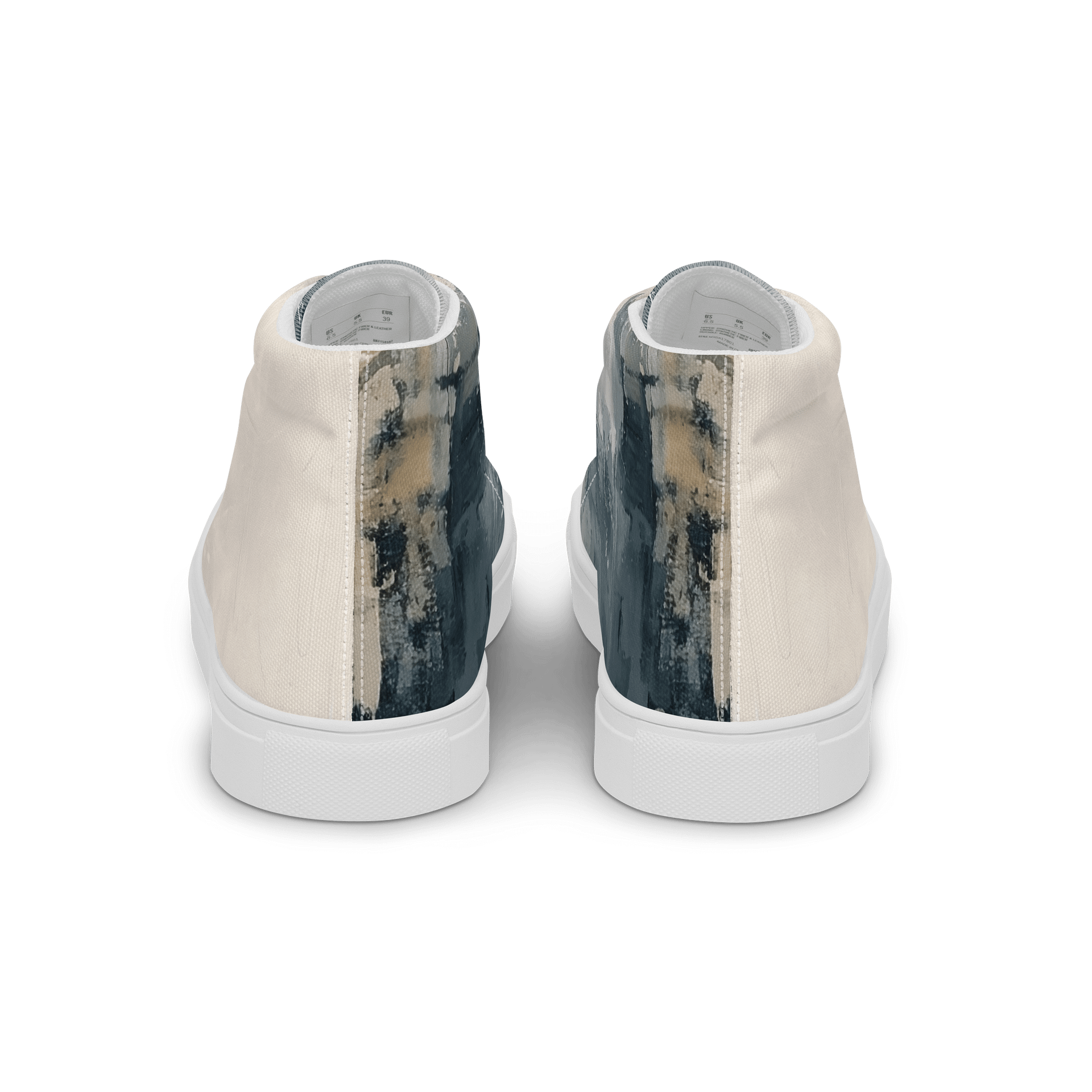 Harmonious Brushstrokes High Top Canvas Shoes product image (4)