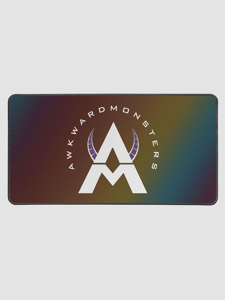 AM Fancy Logo Desk Mat Rainbow product image (1)