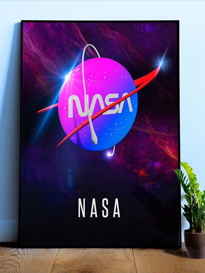 NASA plastic logo, 3D — space poster, science print product image (1)