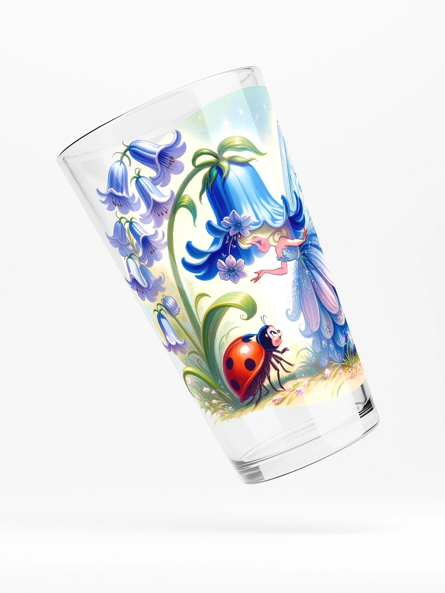 Bluebell Flower fiary and Lady Bug 16 oz Glass product image (4)