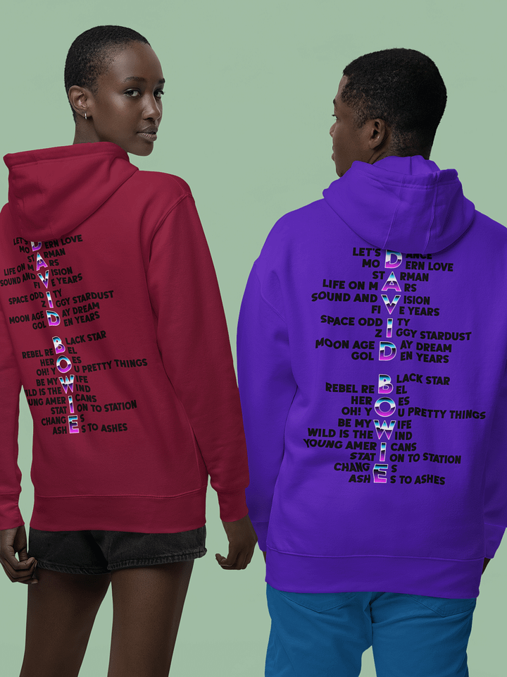 DAVID BOWIE Gradient Text Hoodie product image (7)