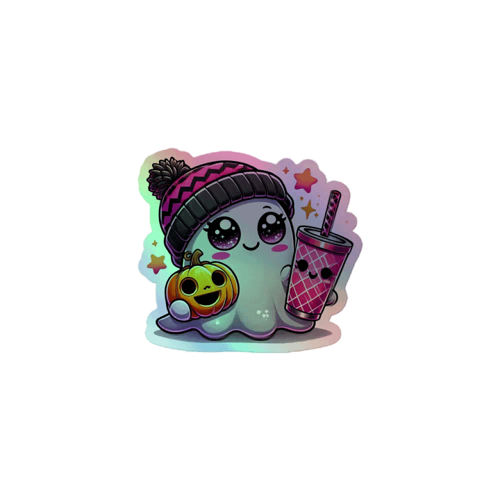 Cute Ghost w/Coffee product image (1)