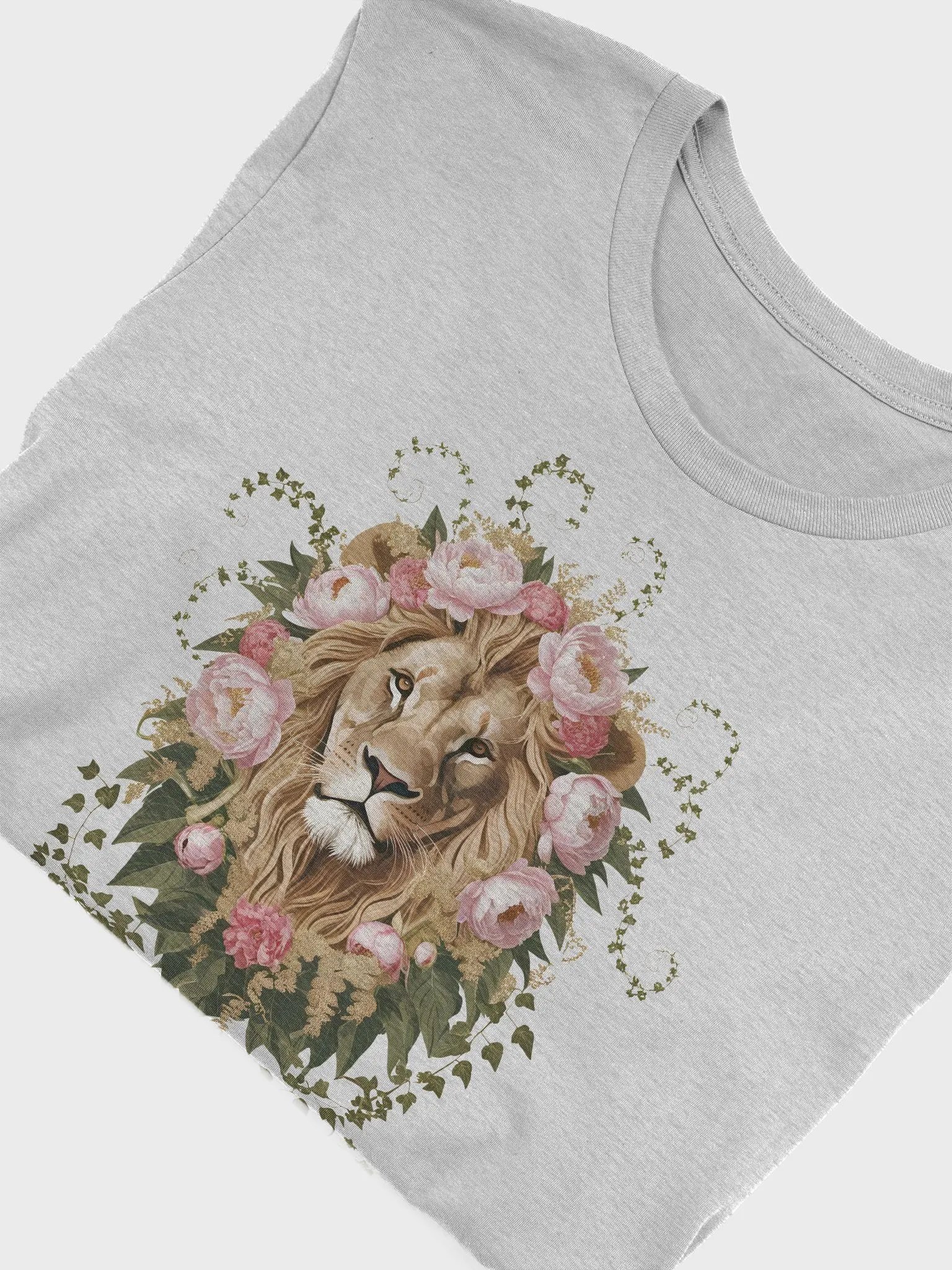 Lion and flower t-shirt product image (5)