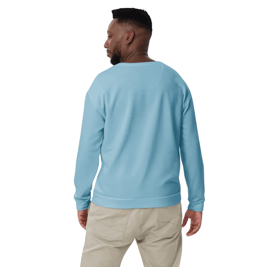 Plain Light Blue Soft Summer Unisex Recycled Polyester Heavyweight Premium Sweatshirt by Treasure Pie product image (12)