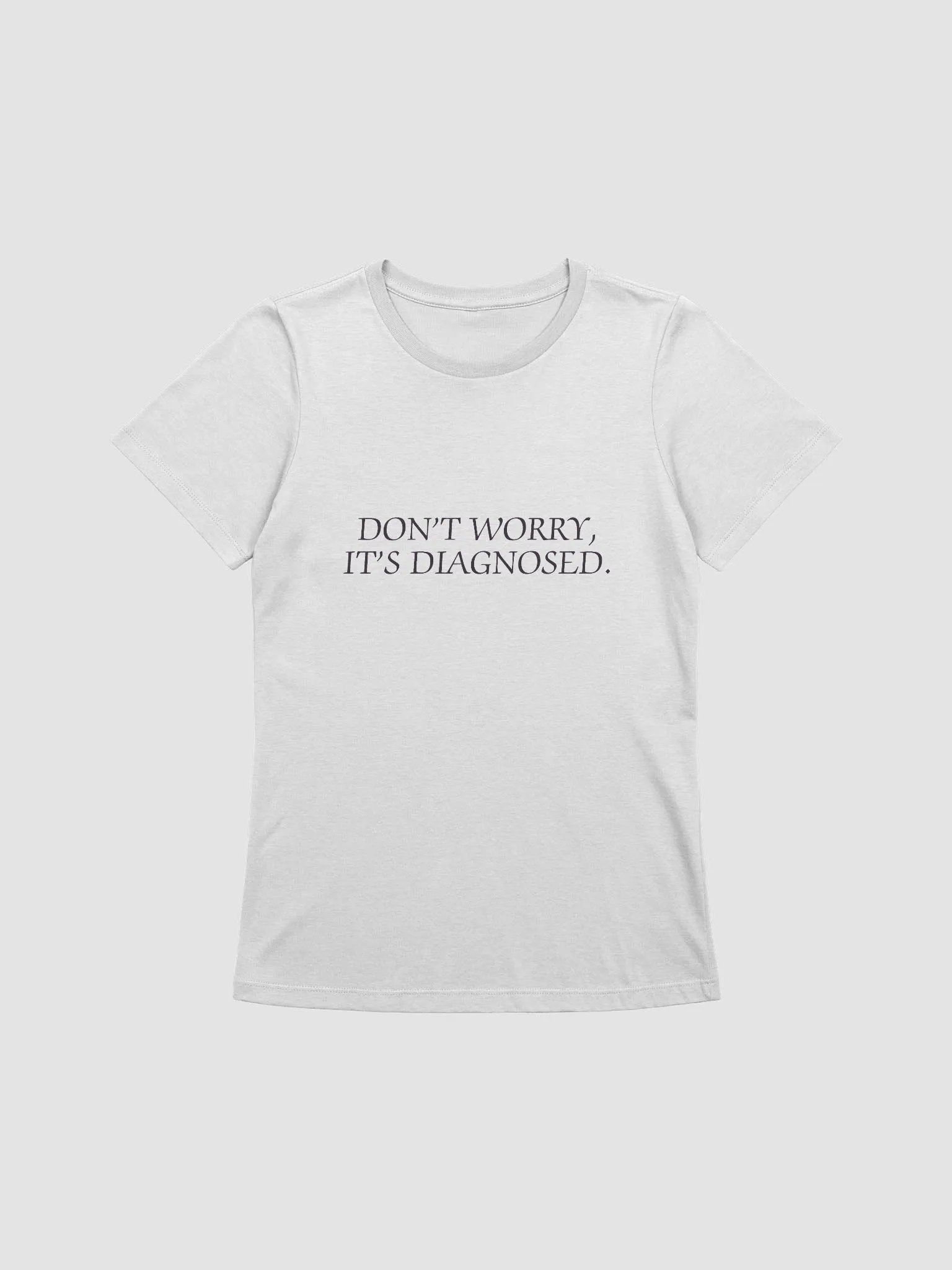 DW, IT'S DIAGNOSED. (black) women's supersoft relaxed fit tee product image (13)