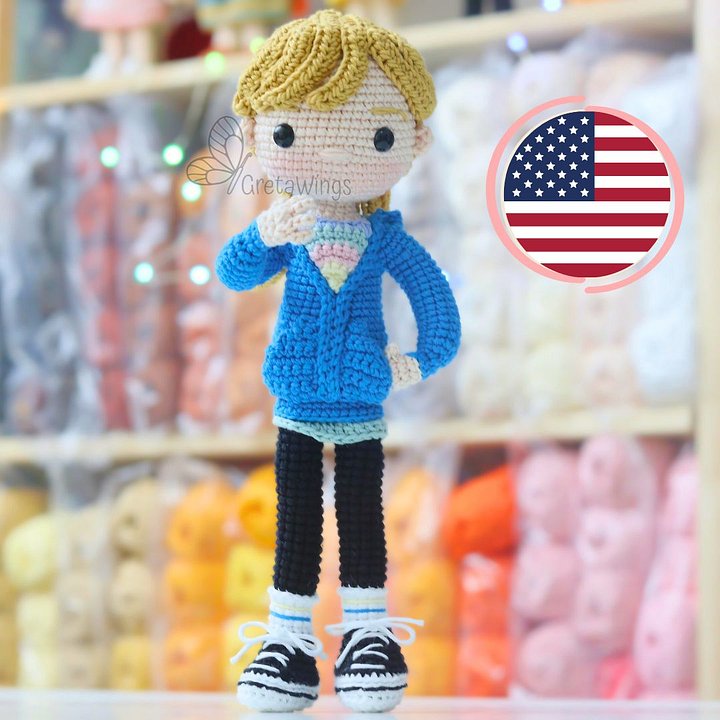 Riley Amigurumi Pattern from the movie Inside Out 2 (Digital Download product image (1)