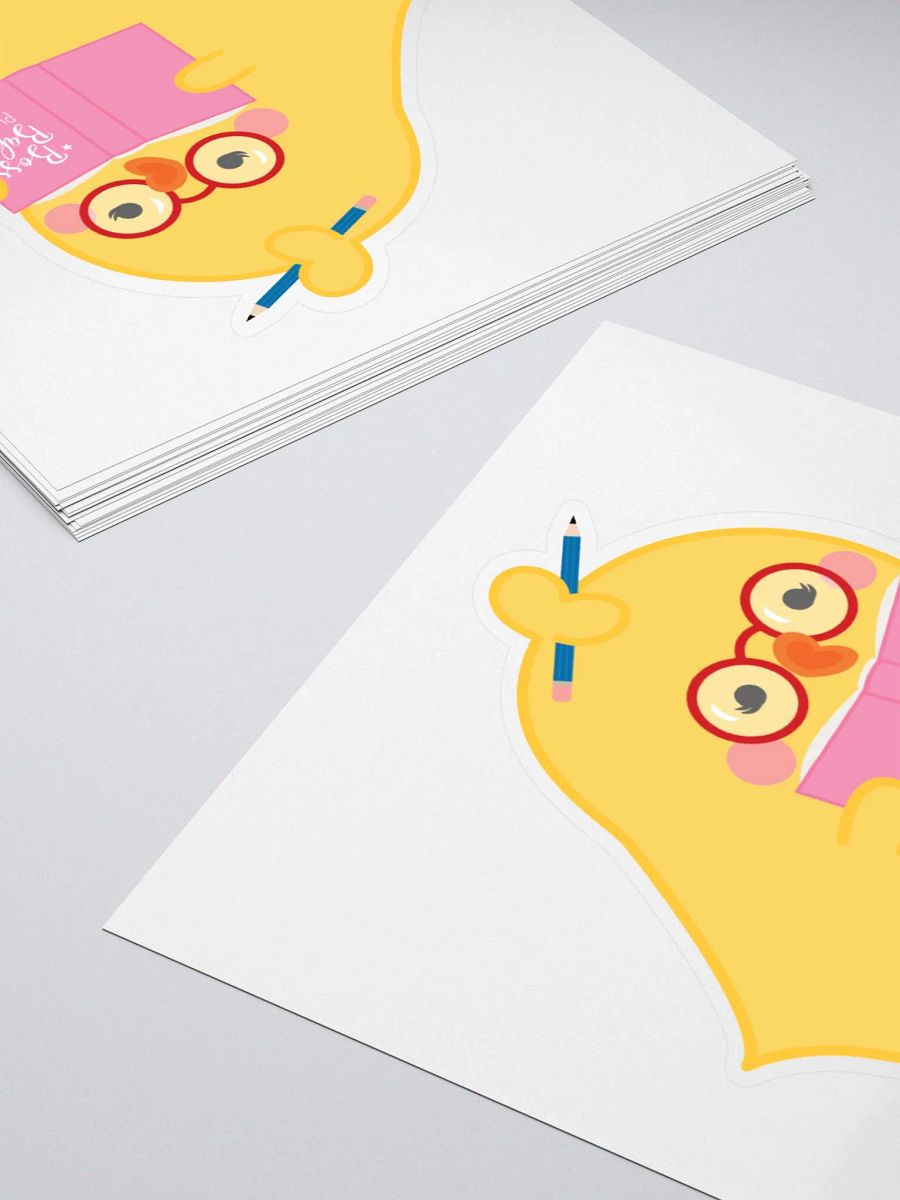 Cute Kawaii Planner Chick Kiss Cut Sticker product image (4)