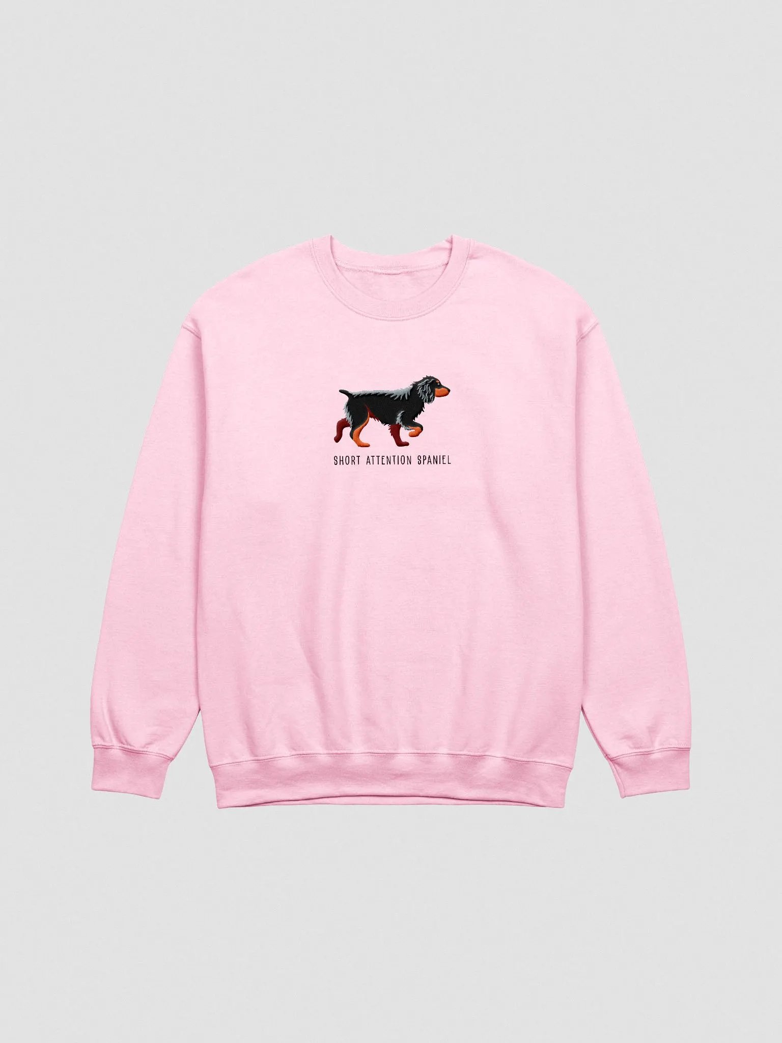 Short Attention Spaniel Sweatshirt (Embroidered) of a Working Cocker Spaniel(Black & Tan) product image (4)