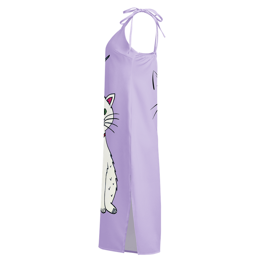 Cat (art by Dina R.) acrylic painting picture - Slip Dress product image (3)