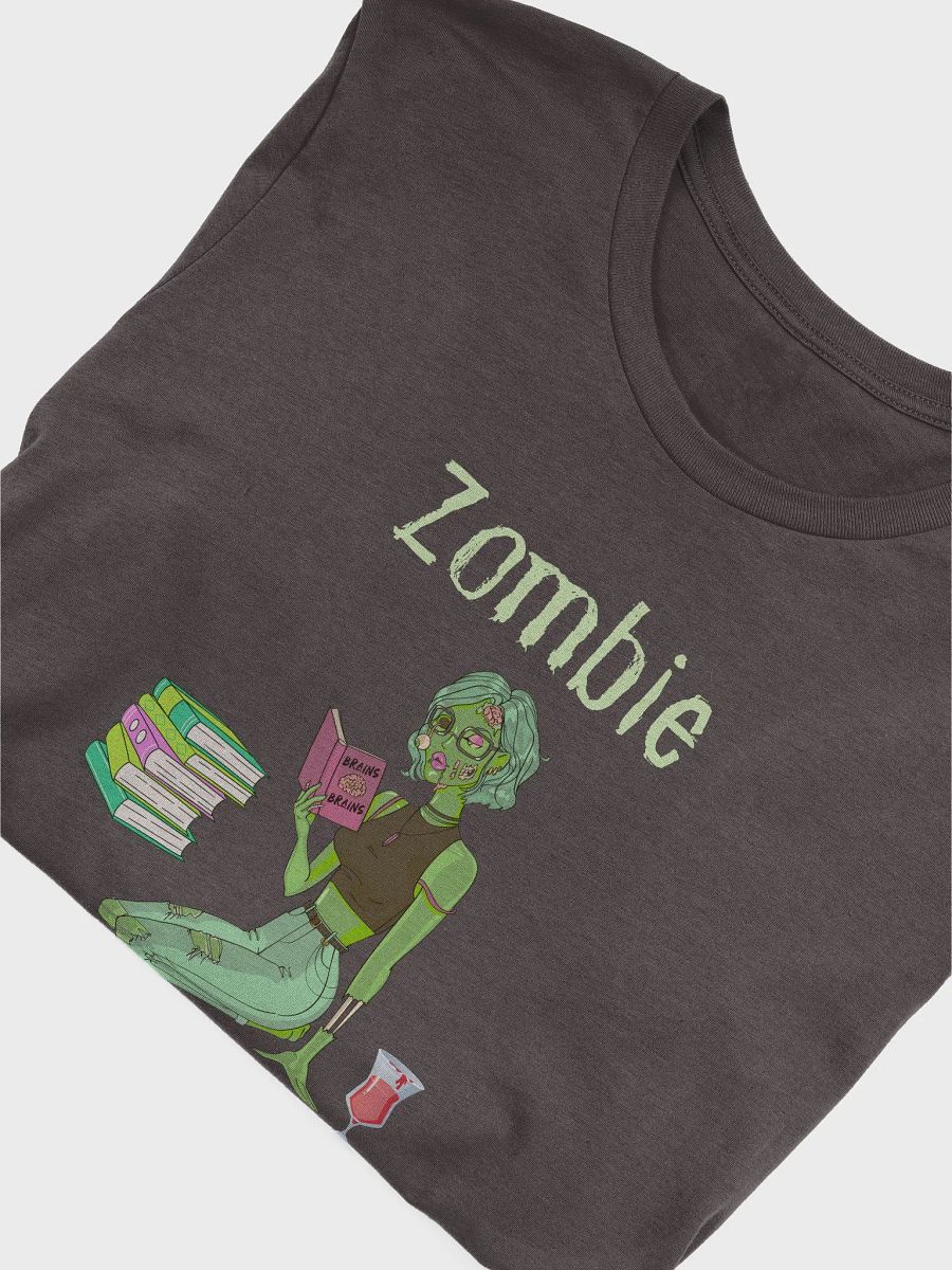 Zombie Book Lover Brown T-shirt product image (5)