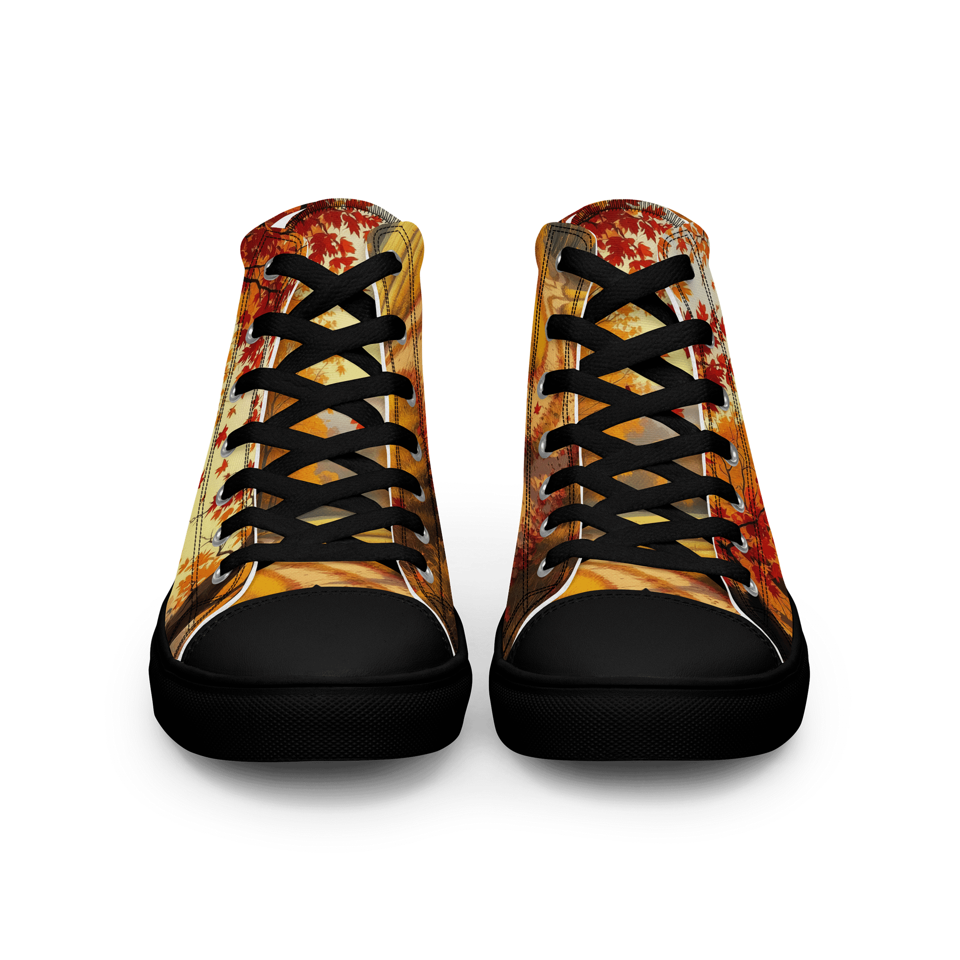 Autumnal Serenity Men's High Top Canvas Shoes product image (3)