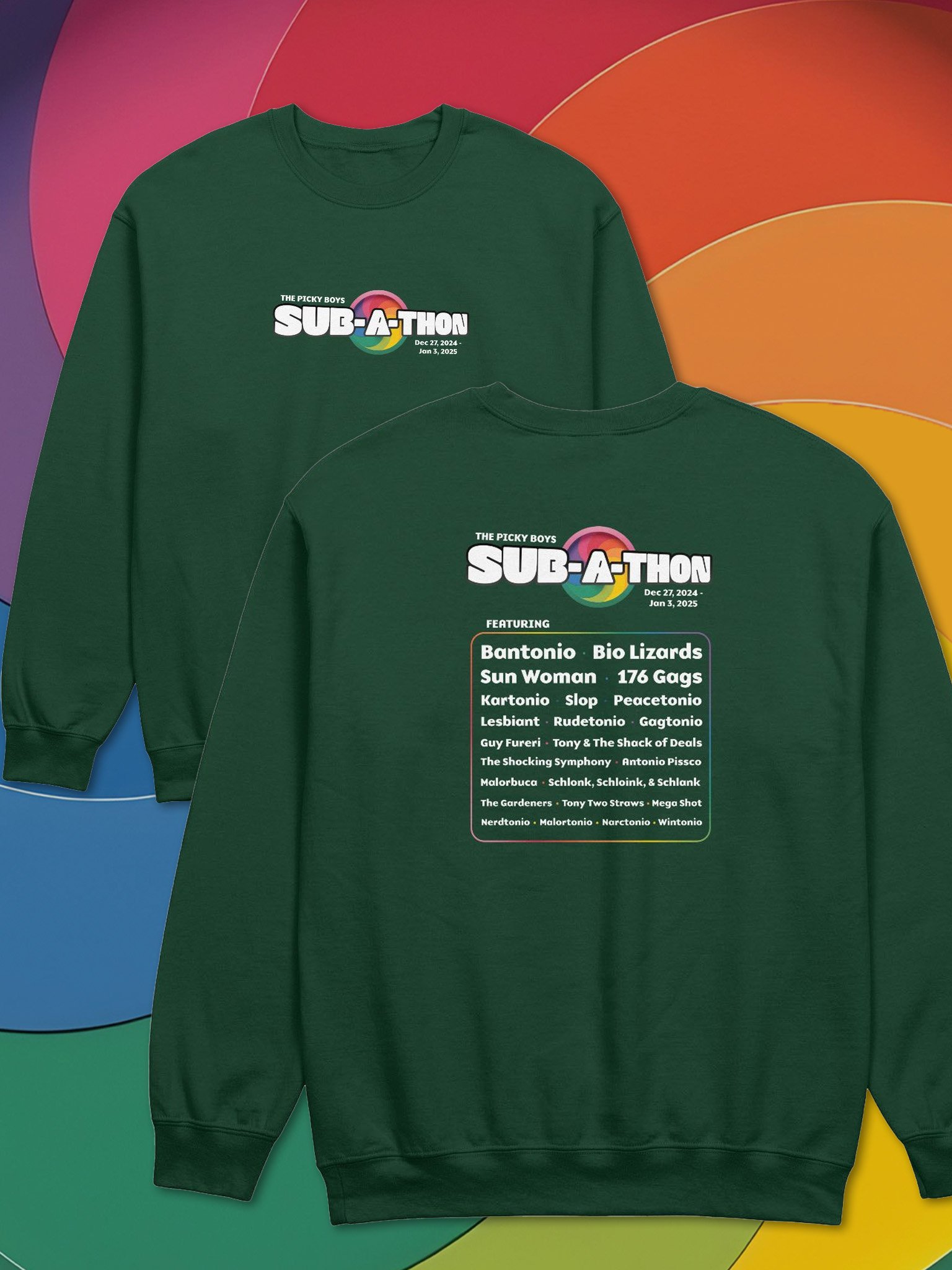 Subathon Lineup Crewneck (6 Colors) product image (1)