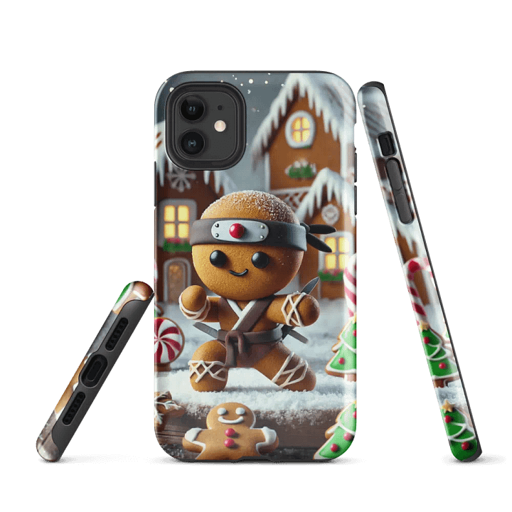 Gingerbread Ninja iPhone Tough Case – Festive Warrior Spirit product image (1)
