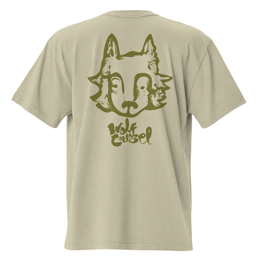 Wolf Counsel AS Colour Premium Oversized Faded T-Shirt (Back Patch) product image (2)