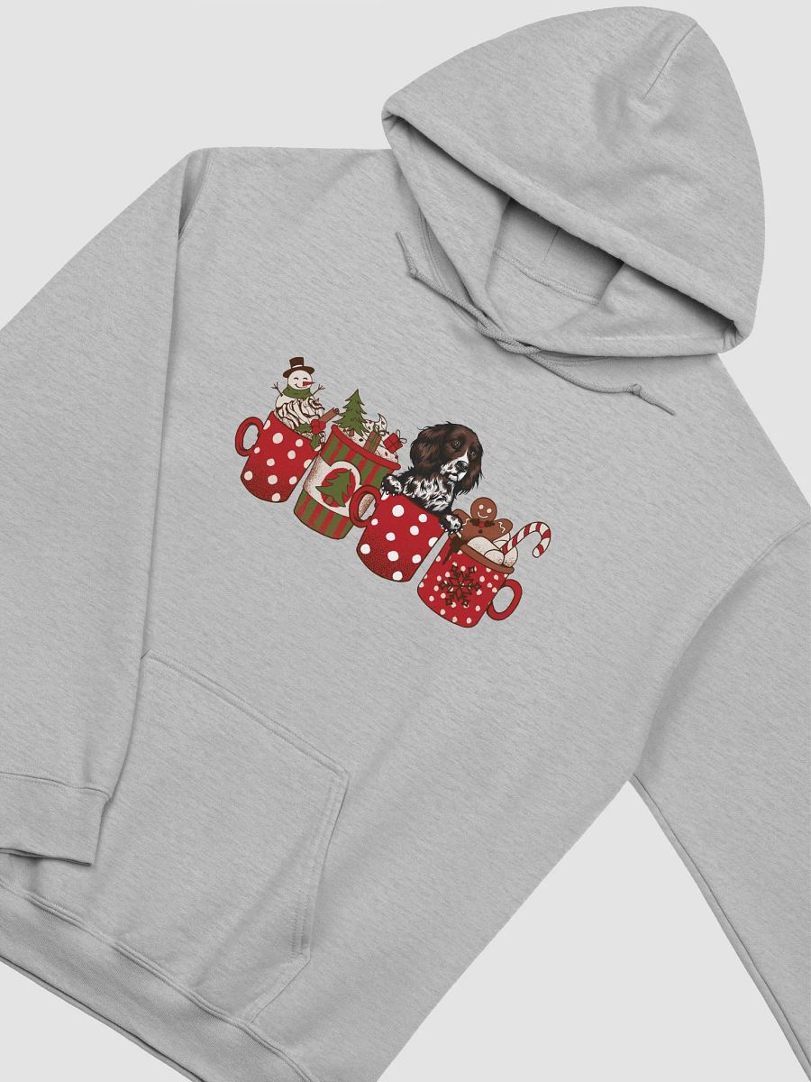 Cute Munsterlander in a Christmas Cup Hooded Sweatshirt | Funny Christmas Pup in a Cup product image (25)