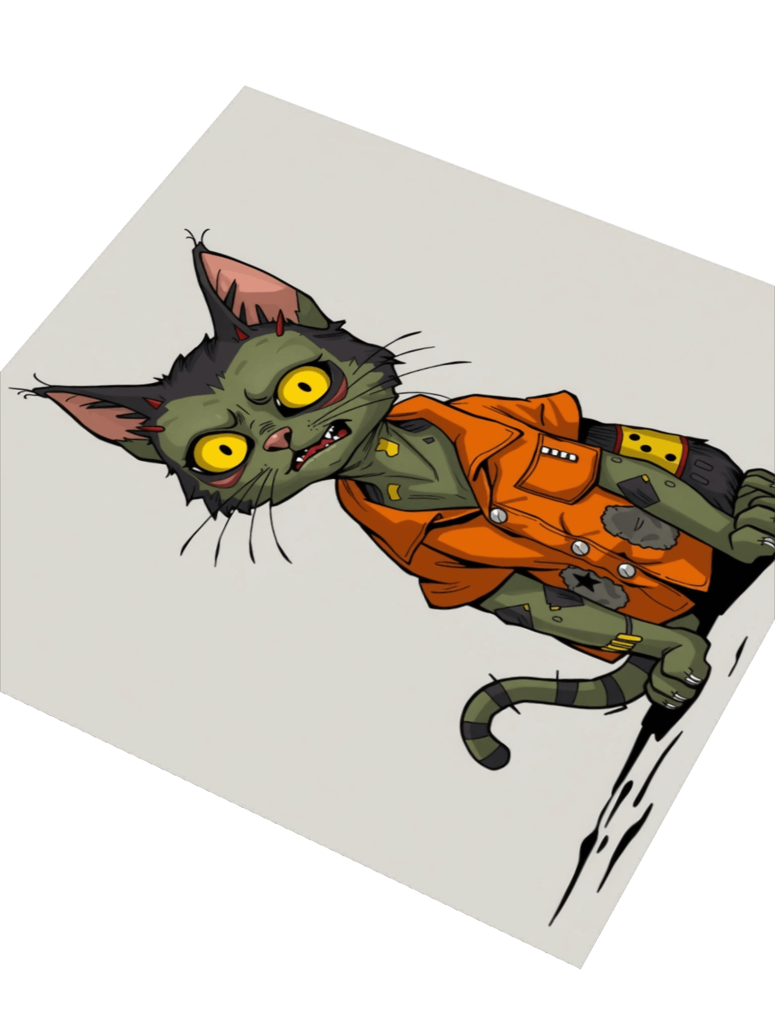 Zombie Cat Kiss Cut Stickers product image (6)
