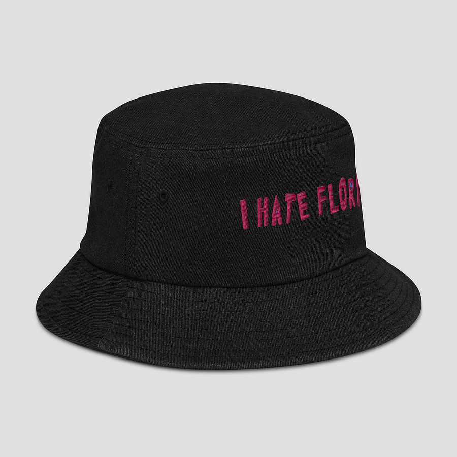 I Hate Florida Embroidered Denim Bucket Hat product image (4)