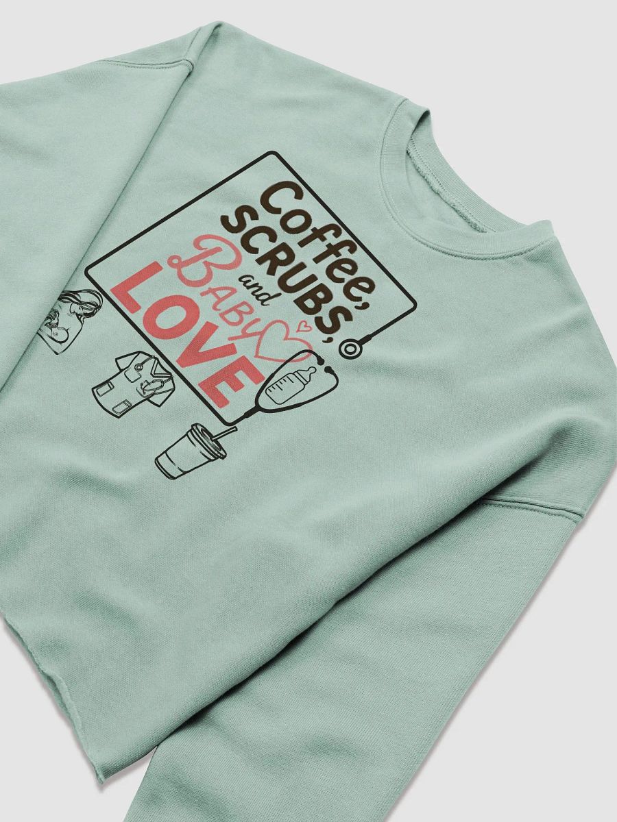 Coffee, Scrubs, and Baby Love Crop Sweatshirt product image (10)