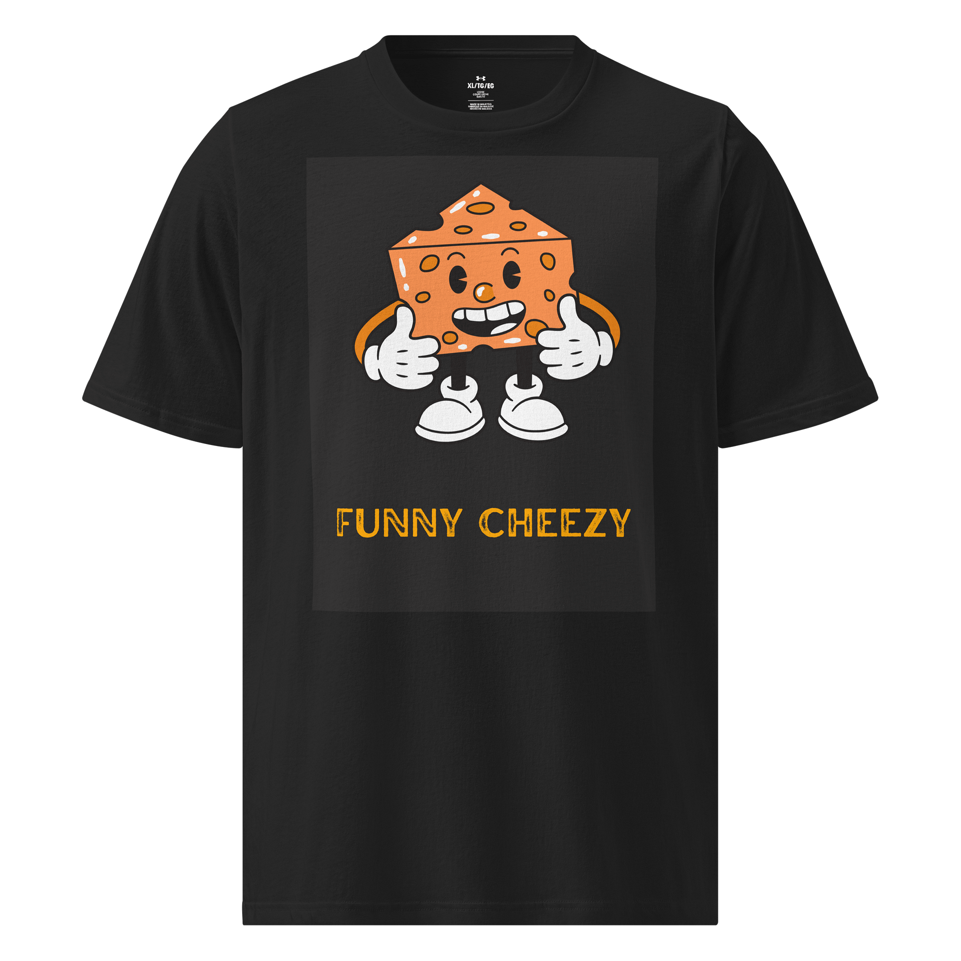 Cheezy Thumbs-Up Cartoon Athletic T-Shirt product image (1)