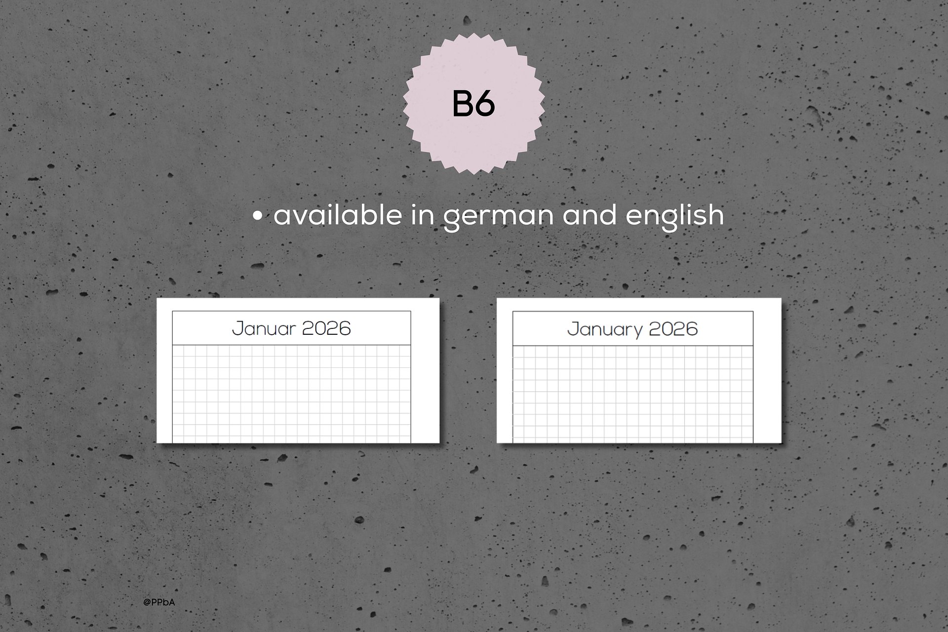 monthly note pages - B6 - 2026 (4.4) product image (5)