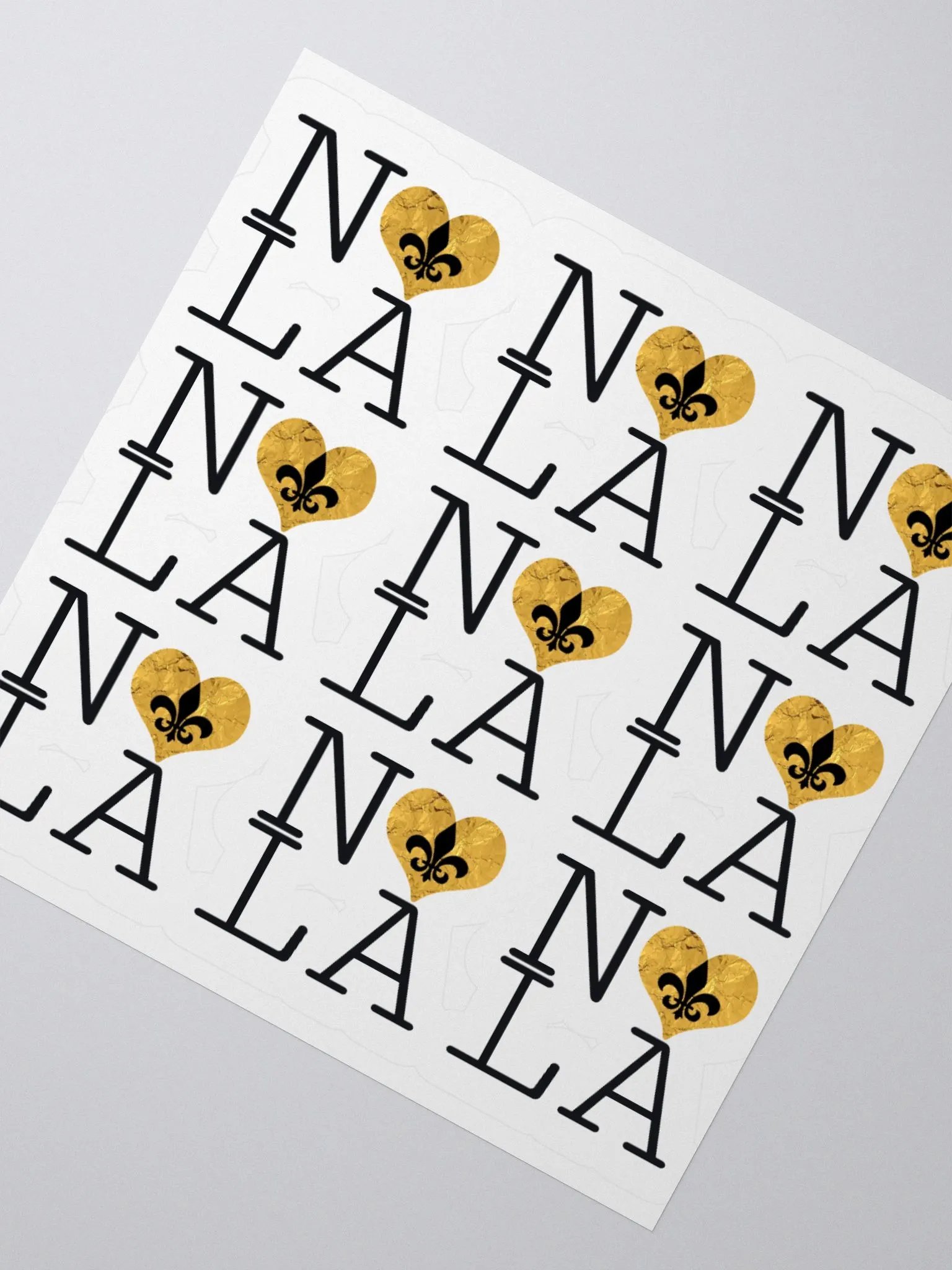 I LOVE NOLA **LEGACY STICKER** (GOLD WRAP HEART) product image (2)