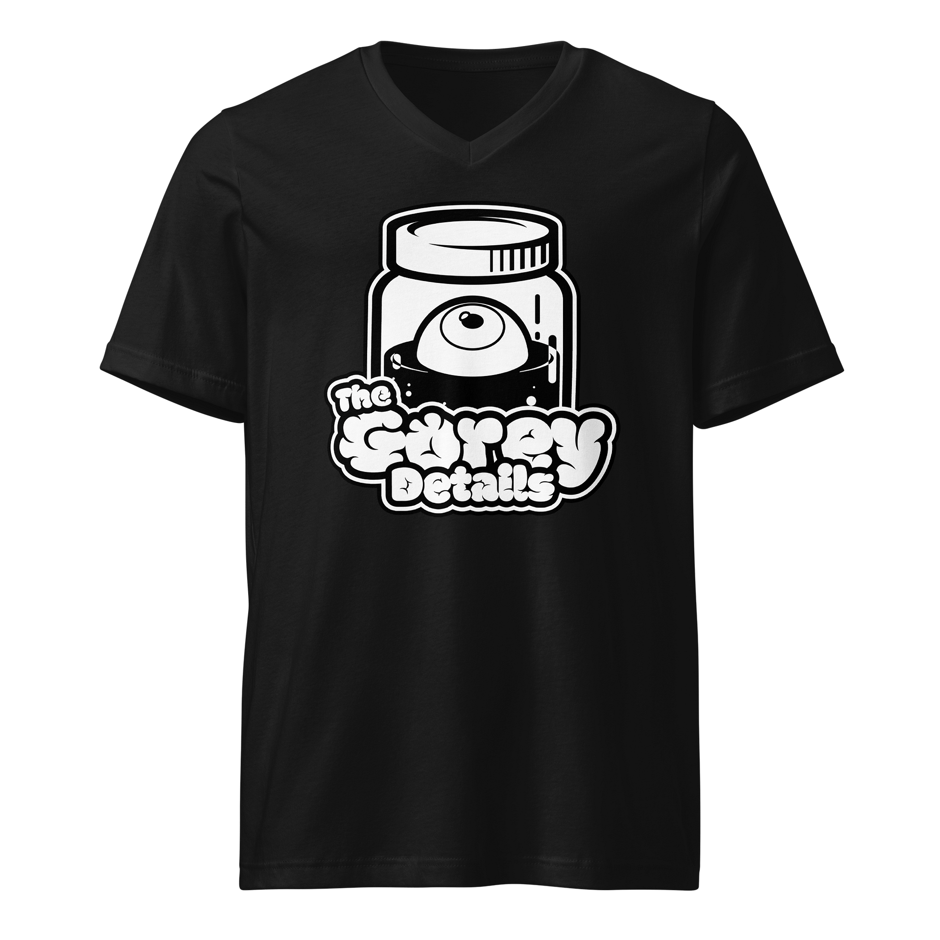 Full Logo B+W - Bella+Canvas Short Sleeve V-Neck Jersey T-Shirt product image (1)
