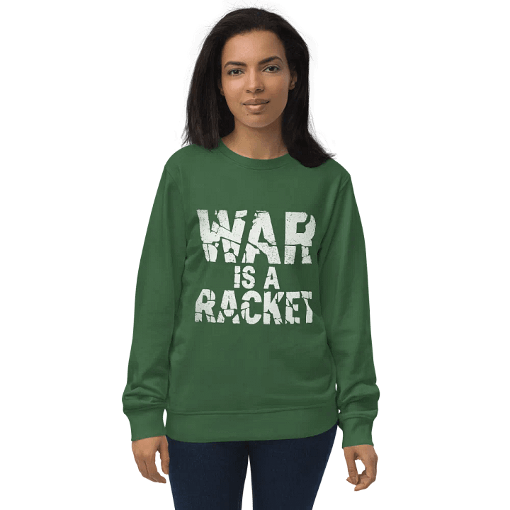 Retro Distressed War Is A Racket Print Sweatshirt product image (2)