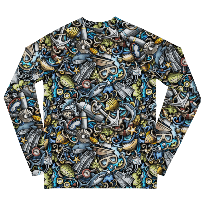 Wild Ocean Cartoon Youth Rash Guard product image (2)