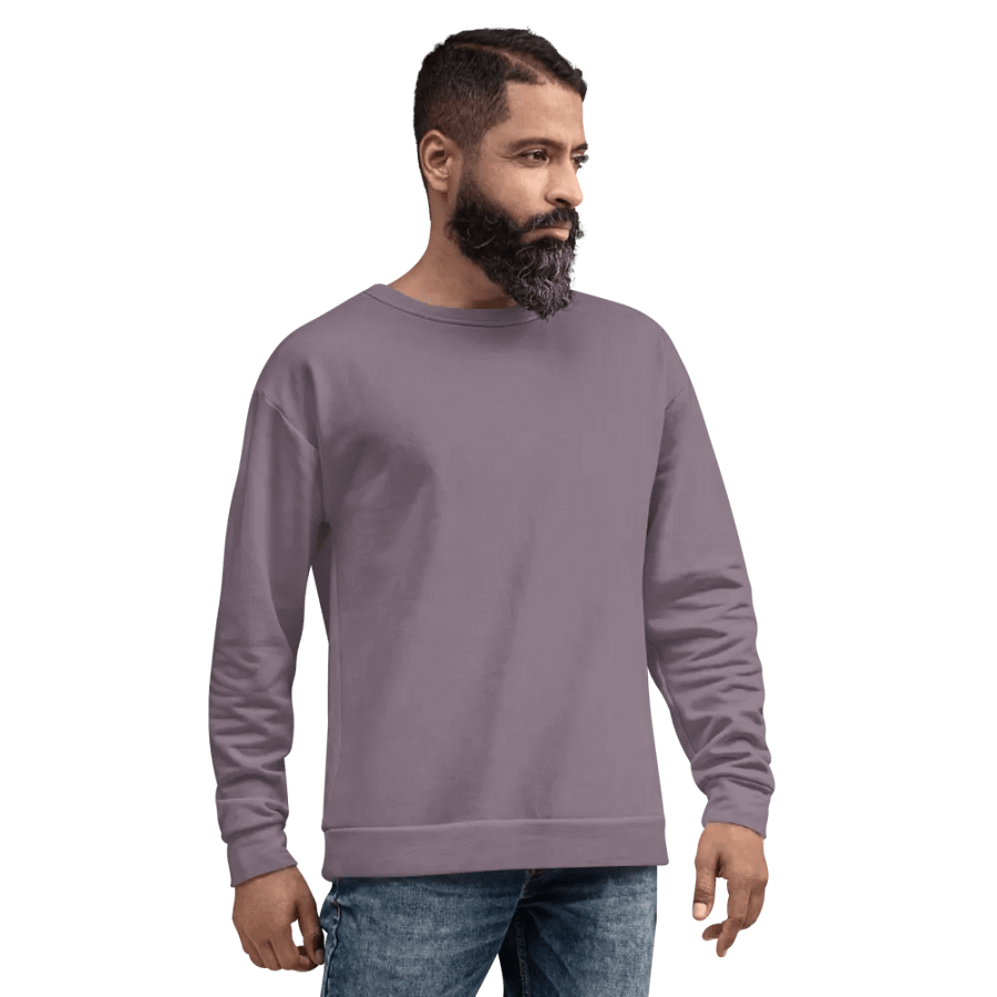 Plain Faded Orchid Grey Soft Summer Unisex Recycled Polyester Heavyweight Premium Sweatshirt by Treasure Pie product image (9)