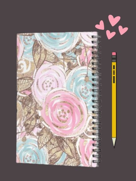 Pastel Water-Colored Roses Spiral Notebook product image (2)