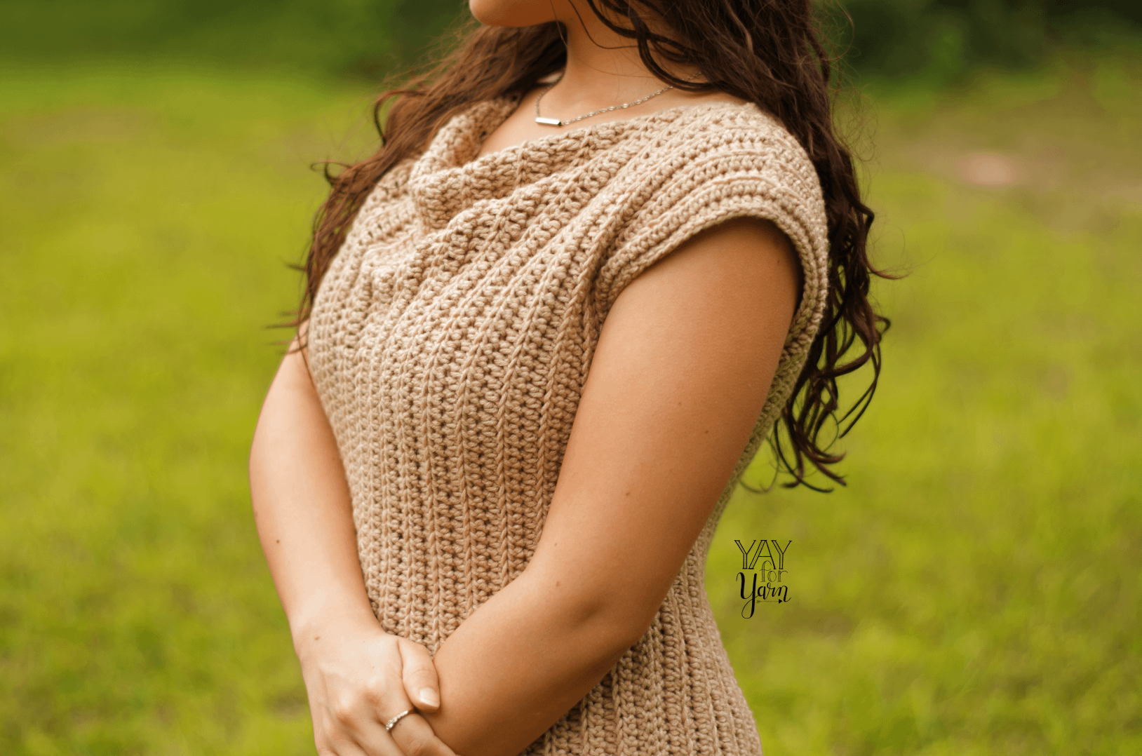 Cowl-Neck Tee - Ladies Summer Top PDF Crochet Pattern & Video Tutorial for Beginners product image (3)