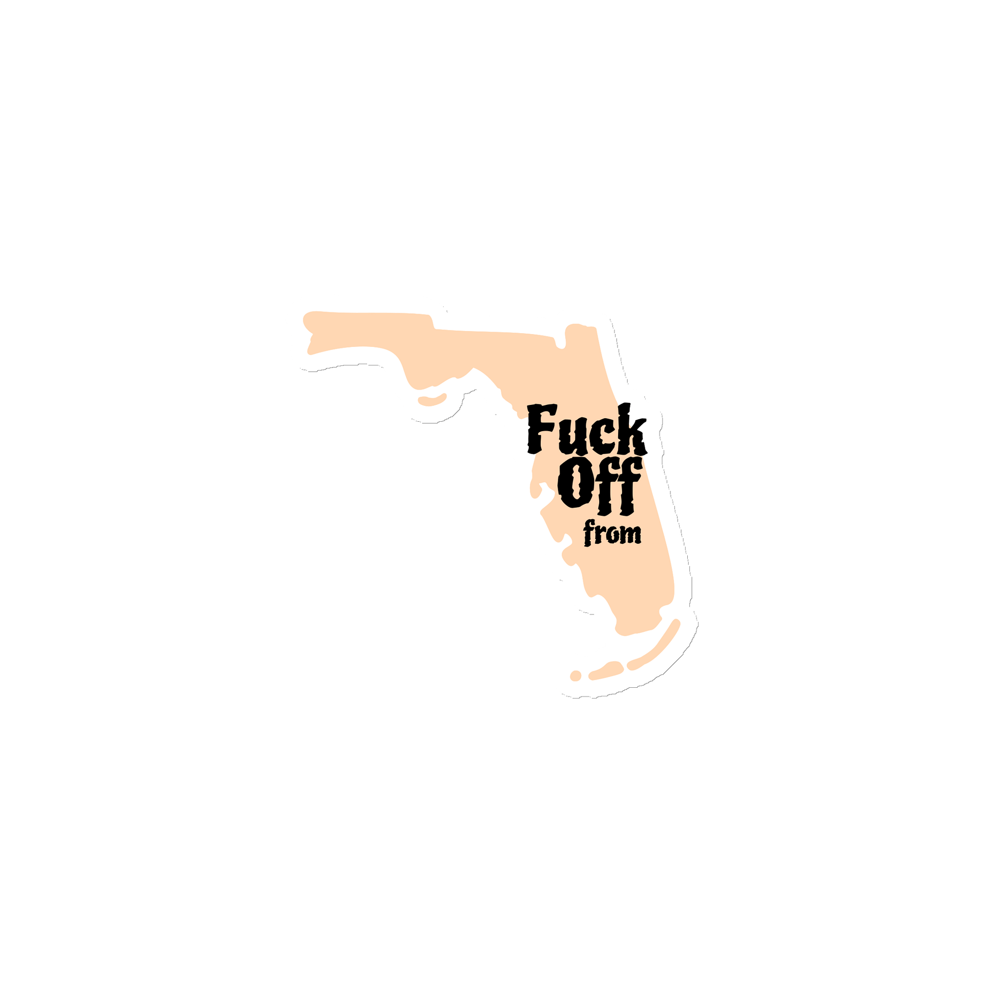 Florida F*ck You Die-Cut Magnet product image (1)