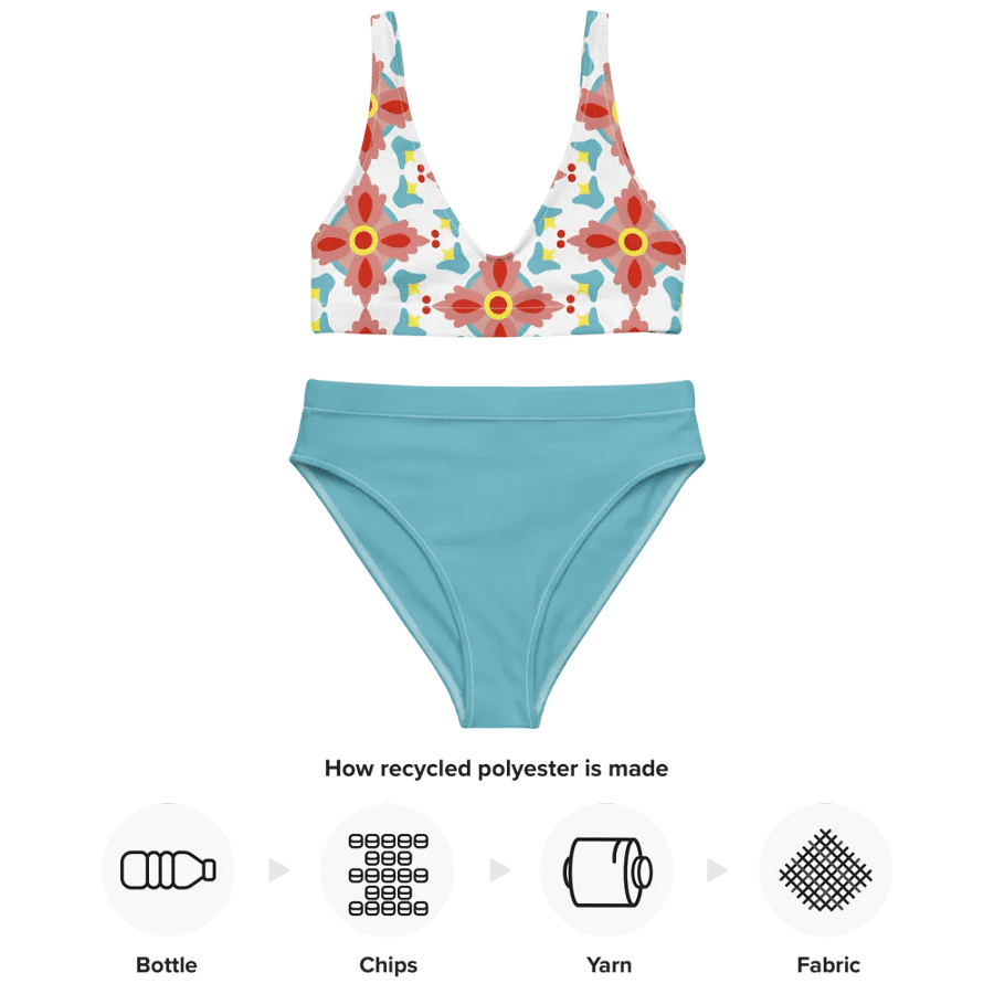 Floral Fantasy Recycled High Waisted Bikini Set product image (4)
