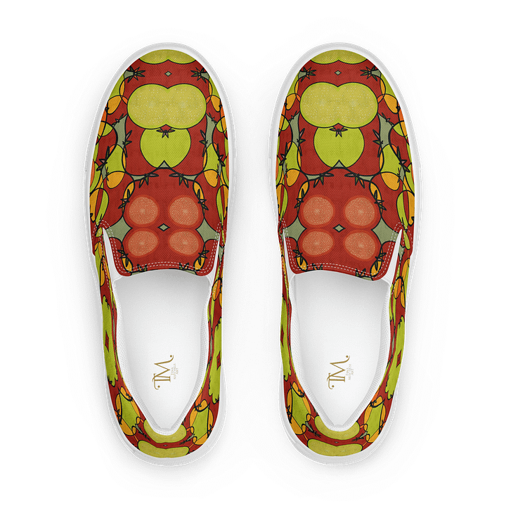 Tomato Glow – Women's Slip-On Canvas Shoes product image (1)
