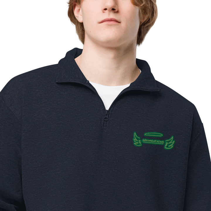 ANGELIC (moss design) embroidered quarter zip product image (12)